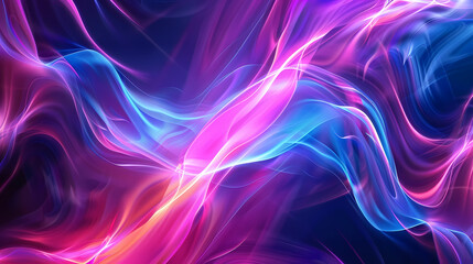 Obraz premium Abstract Colorful Light Swirls on Dark Background