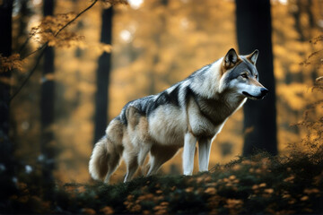 Grey Animal Wolf carnivore forest dog fur pack canino mammal coyote zoo nature portrait predator wild white - obrazy, fototapety, plakaty