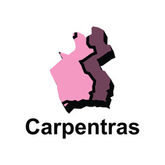 Map City of Carpentras design illustration, vector symbol, sign, outline, World Map International vector template on white background