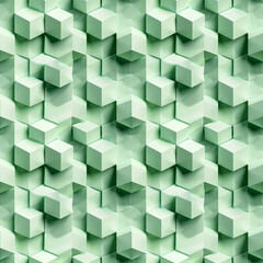 Obraz premium Modern universal minimalist artistic seamless 3d light green pattern