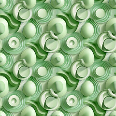 Modern universal minimalist artistic seamless 3d light green pattern