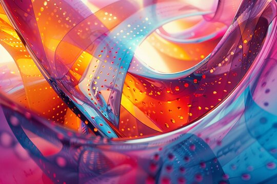 Vibrant, futuristic wallpaper with immersive colors and patterns ,3DCG,high resulution,clean sharp focus