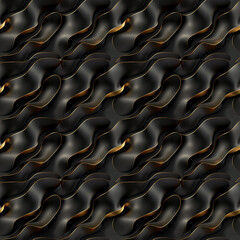 Obraz premium Modern universal minimalist artistic seamless 3d black and gold pattern