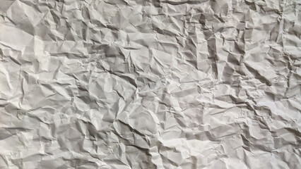 White crumpled paper texture for background