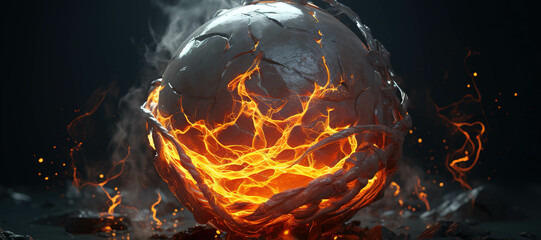fireball energy, elemental 168 - obrazy, fototapety, plakaty