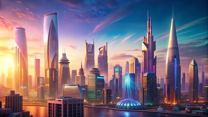 in a bustling metropolis pulsating with energy