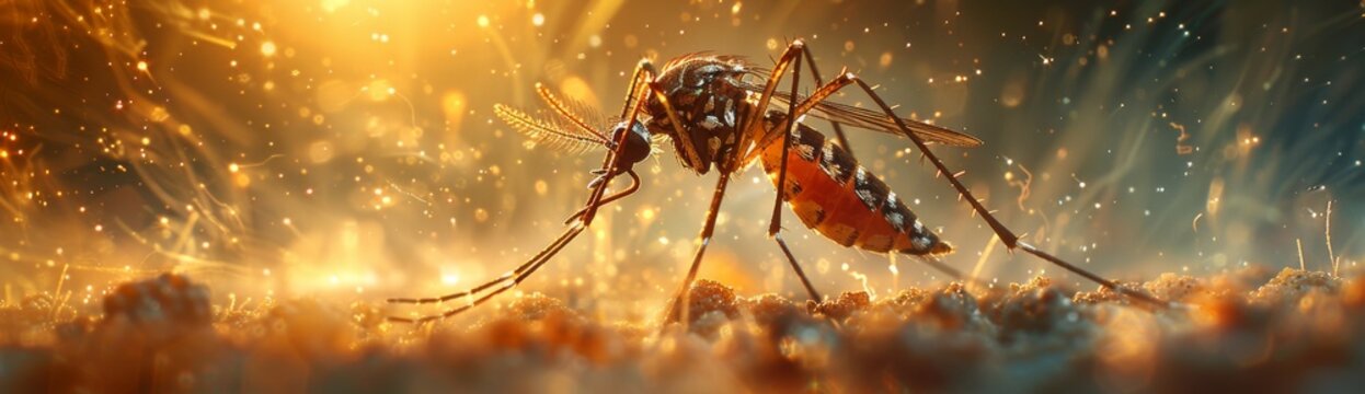 Realistic Close-Up Shot of Mosquito Bite on Skin - Artistic Composition