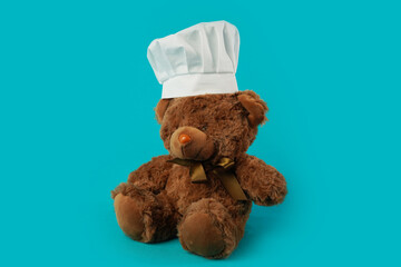 
Bear in a chef's hat.