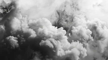 Naklejka premium Abstract background scene of back and white colored smoke clouds.