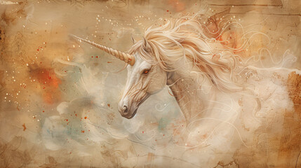 Beautiful illustration of a unicorn.