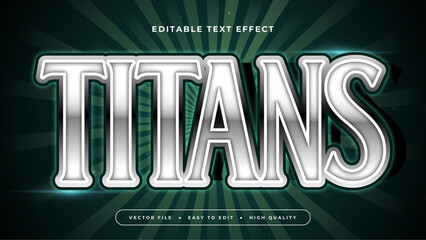 Gray grey and green titans 3d editable text effect - font style