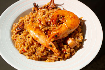 Paella Plate Spanish Culinary Delight