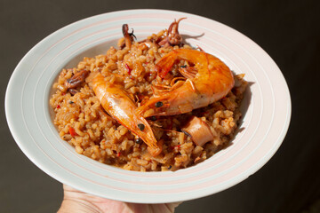 Paella Plate Spanish Culinary Delight