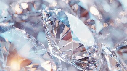 Intimate Look at a Diamond's Flaws and Brilliance - obrazy, fototapety, plakaty