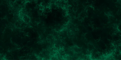 Green dust overlay particle abstract grunge texture on dark background.  Abstract distressed vintage grunge. Jade color black particle explosion on dark background. Abstract design with fog on black.