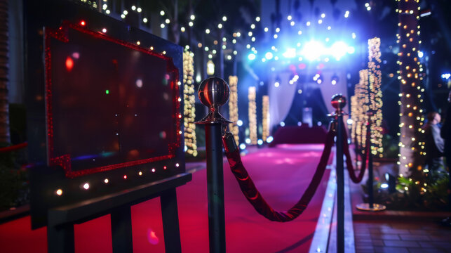 Hollywood Red Carpet Event at Night