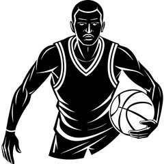 basketball-player--vector-silhouette--isolated-on