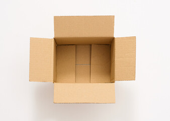 Cardboard box without inscriptions for sending, parcels, moving, gift