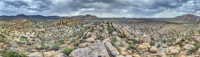Fototapeta na wymiar Panoramic drone picture of Damaraland in Namibia during daytime