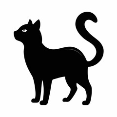 Cat vector illustration. Cat silhouette 