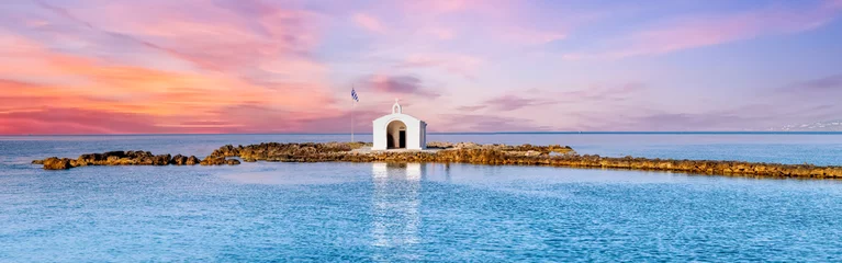Foto op Plexiglas Kapelle, Agios Nikolaos, Georgioupoli, Insel Kreta, Griechenland  © Sina Ettmer