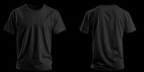 black t-shirt, isolated