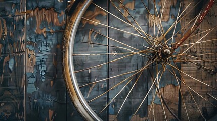 Vintage Bicycle Wheel - A Reminder of Leisurely Travel