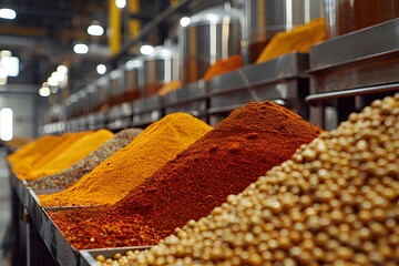 Assorted Spices Displayed in Store. Generative AI
