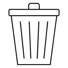 Outline Trash Icon isolated on grey background for web site design, logo, app, UI. Editable stroke. Vector illustration.