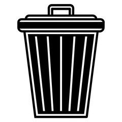Outline Trash Icon isolated on grey background for web site design, logo, app, UI. Editable stroke. Vector illustration.