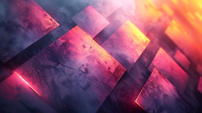 A modern art-inspired background featuring abstract geometric shapes in a clash of pastel and neon colors, creating a fresh and exciting vibe.