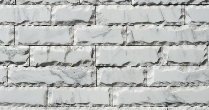 Light Gray old Brick wall texture video close up. Modern brick wall design for web or graphic art projects. Abstract background for business video banners. Template or mock up