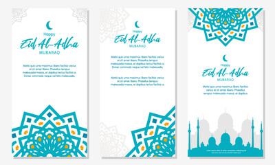 happy eid adha mubarak instagram stories template design