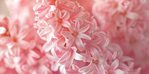 A close up of a bunch of pink flowers, perfect for nature backgrounds