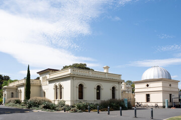 Melbourne Observatory Building and Astrograph House in the Royal Botanic Gardens Victoria, Australia