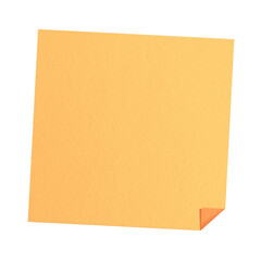 Yellow paper sticky note design element