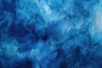 Detailed image of blue paint strokes. Suitable for artistic backgrounds - obrazy, fototapety, plakaty
