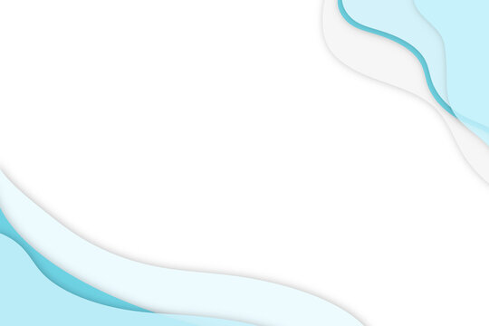Blue curve frame template design element