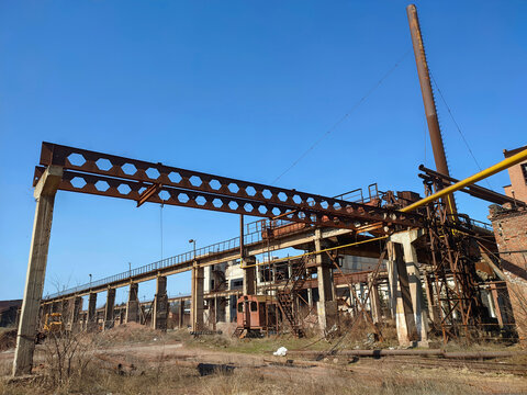 ruins of an old machine-building plant
