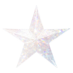 Obraz premium Silver holographic star design element