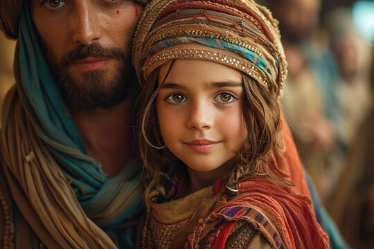 Jesus heals the daughter of Jairus.
