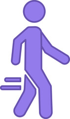 Walk Colored Icon. Walking Man Vector Icon. Pedestrian pictogram. For Maps, Signs, Diagrams, City Oriented Navigation Applications, and Infographics