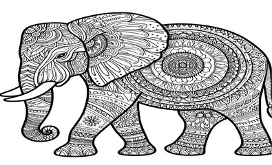 Naklejka premium Armonía Animal: Mandalas para Colorear y Relajarse