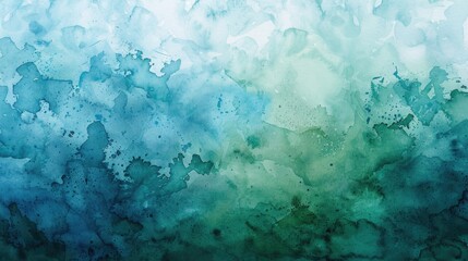 Beautiful watercolor painting of a blue and green wave. Ideal for beach-themed designs