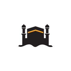 Islamic ka'bah makkah building logo design