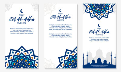 happy eid mubarak instagram stories template design