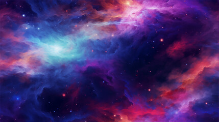 Fototapeta premium Abstract texture of swirling galaxy in deep space with colorful nebulae