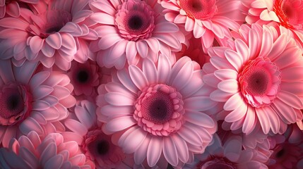 A bunch of pink flowers in a vase, perfect for home decor