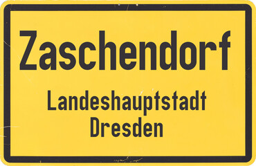 Ortsschild Dresden Zaschendorf