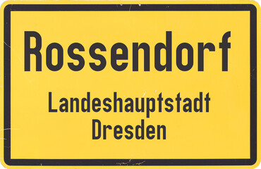 Ortsschild Dresden Rossendorf